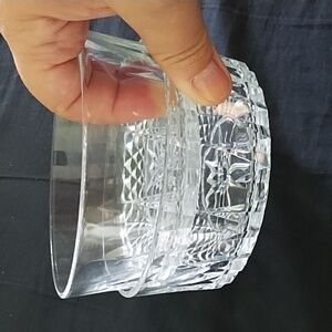 Arcoroc Vintage 1960s USA TWO 5 Inch Diamond Starburst Clear Glass Desert Bowls